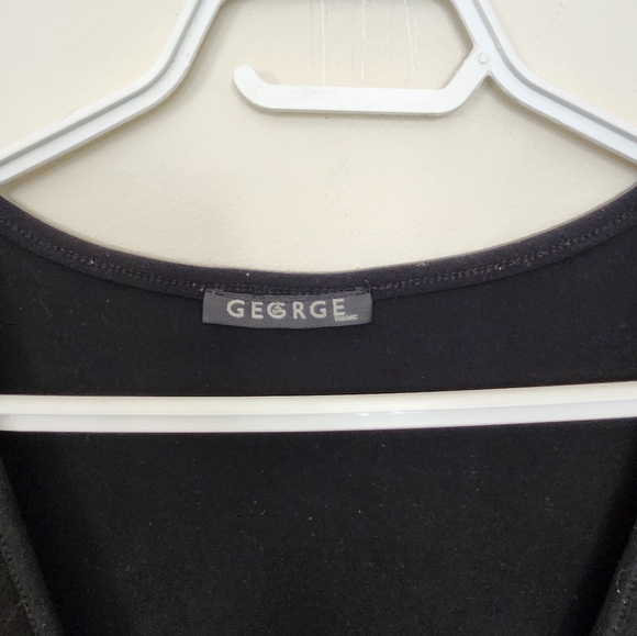 Vintage 90's Black Faux Warp Dress - Picture 5 of 6